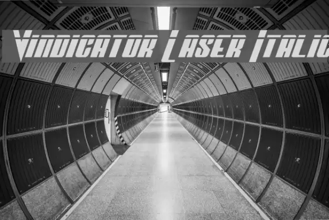 Vindicator Laser Italic Font examples