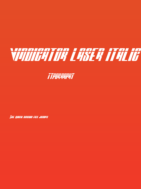 Vindicator Laser Italic Poster