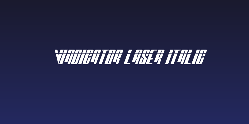 Vindicator Laser Italic Social Header