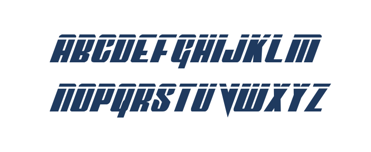 Vindicator Laser Italic Lowercase