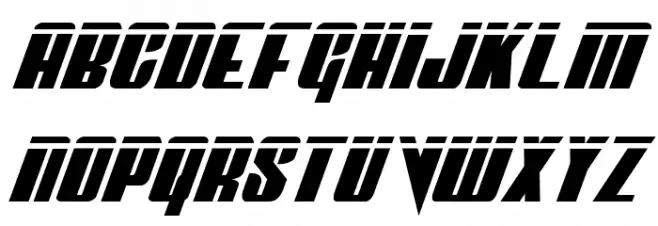 Vindicator Laser Italic Шрифта строчной