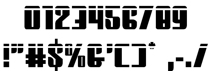 Vindicator Laser Regular Font OTHER CHARS