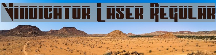 Vindicator Laser Regular Font examples