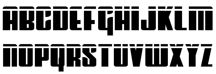 Vindicator Laser Font LOWERCASE
