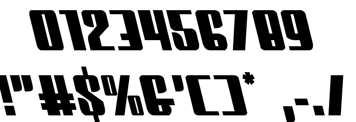 Vindicator Leftalic Font OTHER CHARS