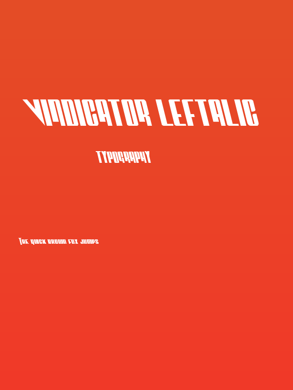 Vindicator Leftalic Poster