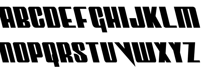 Vindicator Leftalic Font LOWERCASE