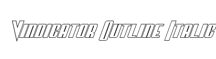 Vindicator Outline Italic  لخطوط تنزيل