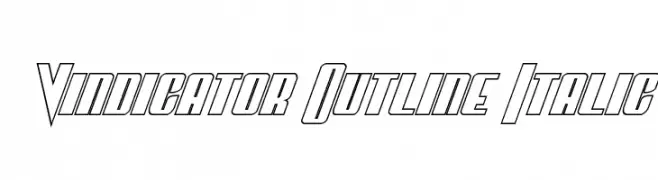 Vindicator Outline Italic 