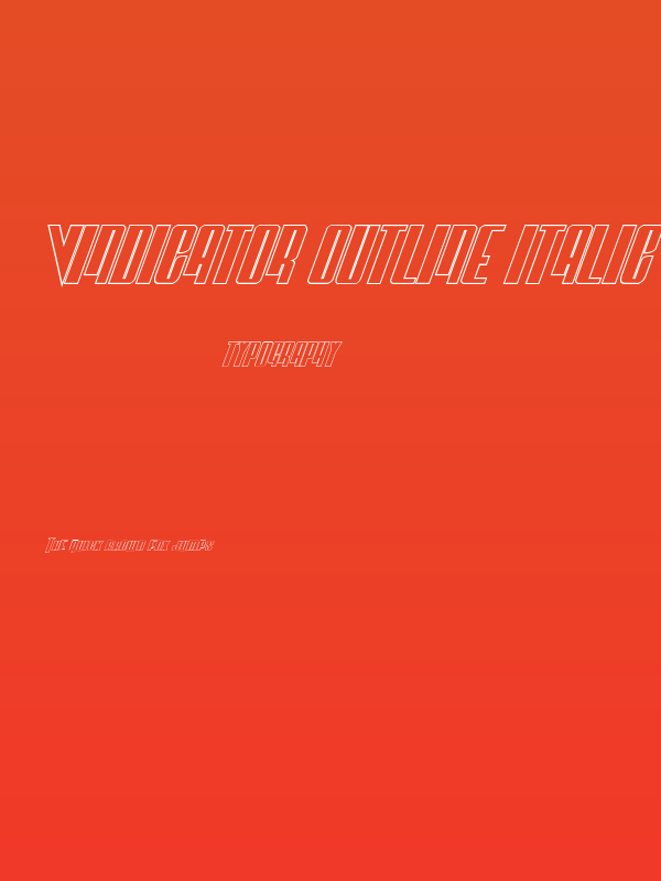 Vindicator Outline Italic Poster