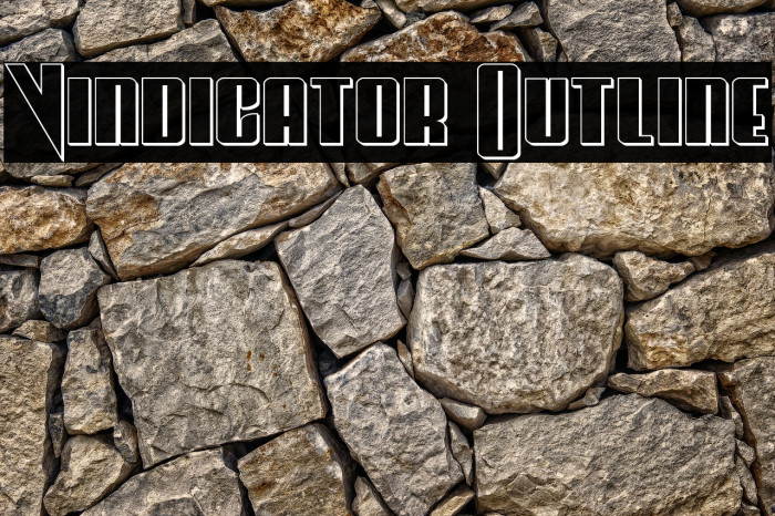 Vindicator Outline फ़ॉन्ट examples