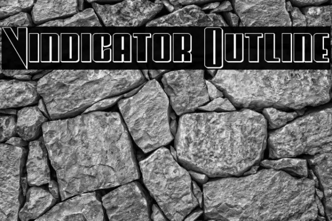 Vindicator Outline Font examples