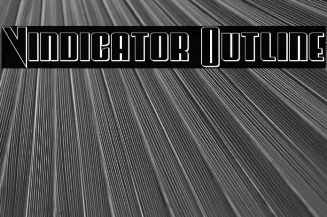 Vindicator Outline Font examples
