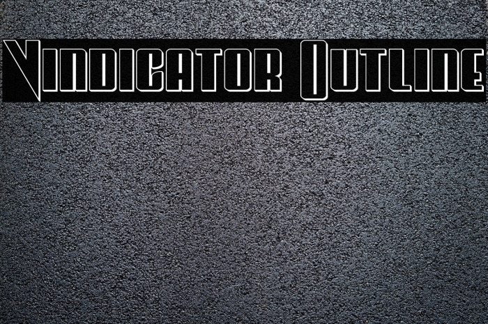 Vindicator Outline फ़ॉन्ट examples