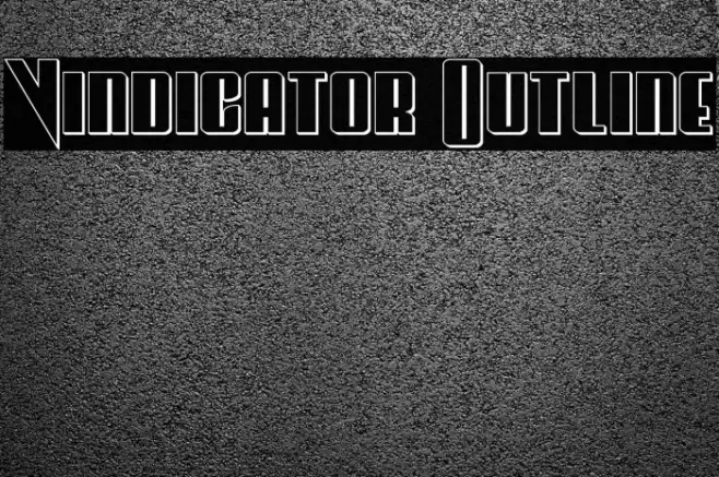 Vindicator Outline Font examples