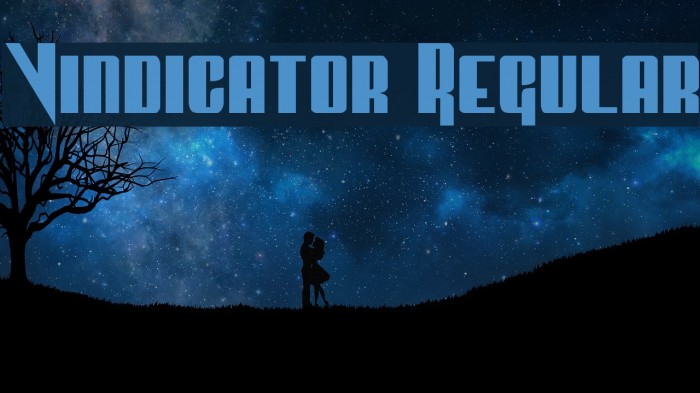 Vindicator Regular Font examples