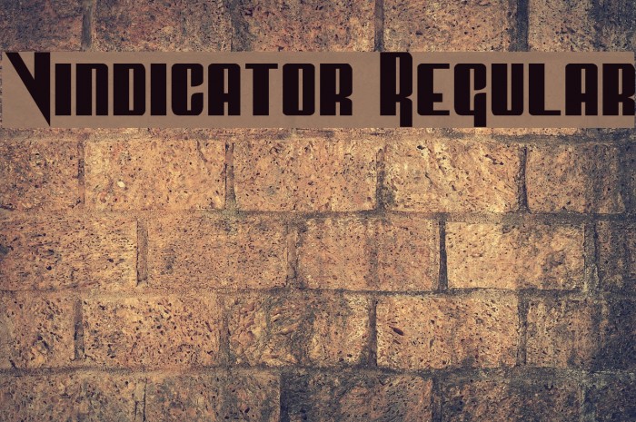 Vindicator Regular Font examples