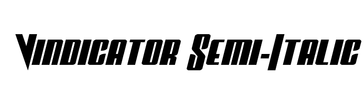 Vindicator Semi-Italic Шрифта