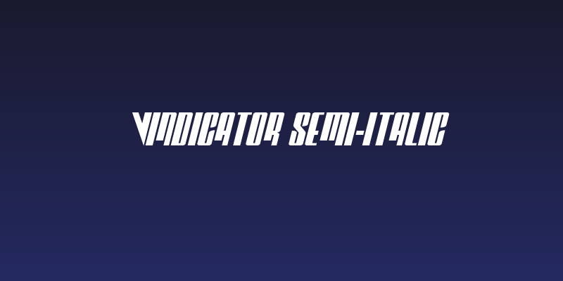Vindicator Semi-Italic Social Header