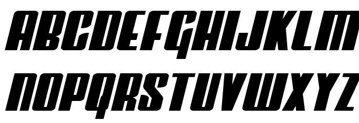 Vindicator Semi-Italic Font LOWERCASE