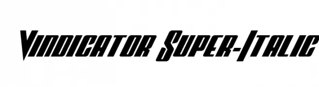 Vindicator Super-Italic  नि: शुल्क फ़ॉन्ट्स डाउनलोड