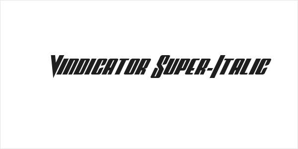Vindicator Super-Italic Logo