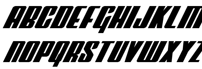 Vindicator Super-Italic Font LOWERCASE