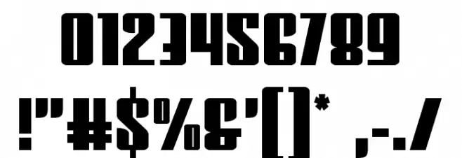 Vindicator फ़ॉन्ट अन्य घर का काम