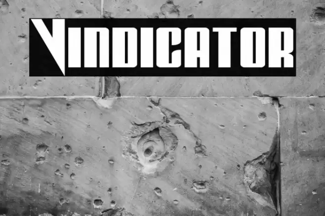 Vindicator फ़ॉन्ट examples