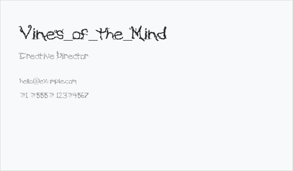 Vines_of_the_Mind Business Card
