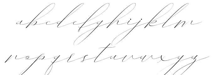 Vineshia jonhson Font LOWERCASE
