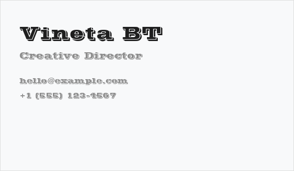 Vineta BT Business Card