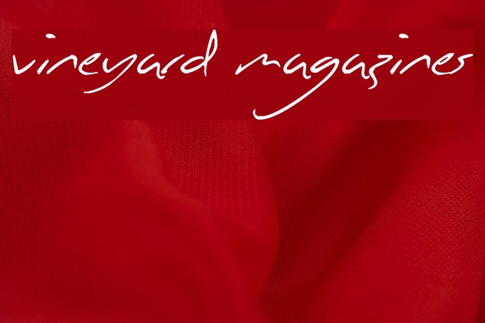 Vineyard Magazines Font examples