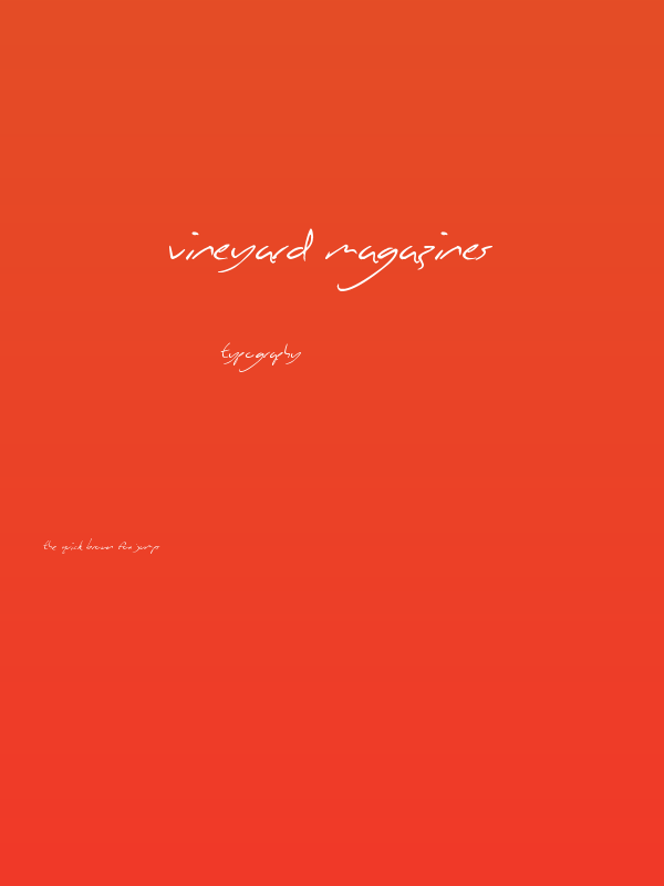 Vineyard Magazines Poster