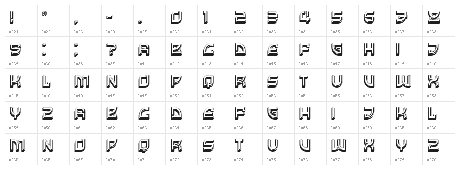 Vineyard Regular Character Map