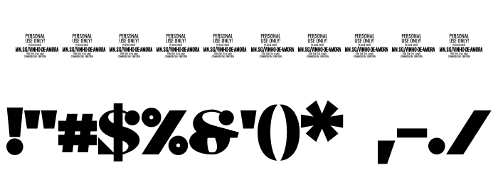 Vinho De Amora PERSONAL USE ONLY Black Font OTHER CHARS