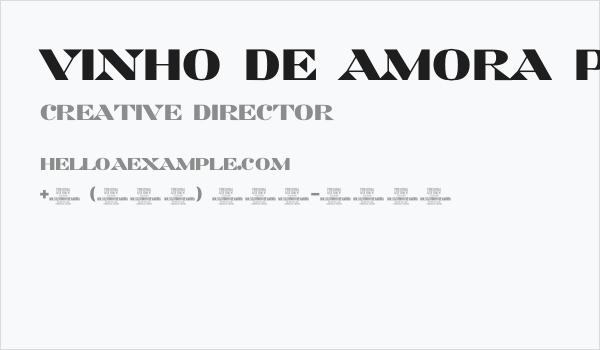 Vinho De Amora PERSONAL USE ONLY Black Business Card