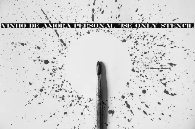 Vinho De Amora PERSONAL USE ONLY Stencil Font examples