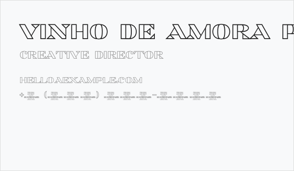 Vinho De Amora PERSONAL USE ONLY White Business Card