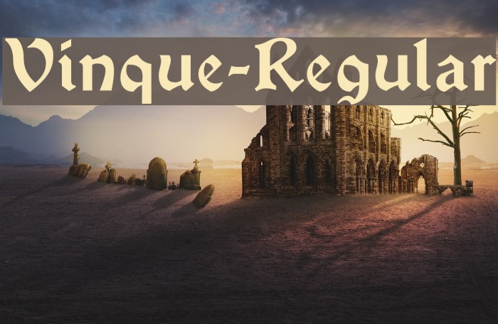 Vinque-Regular Font examples