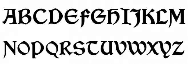 VinqueRg-Regular Caratteri MAIUSCOLE