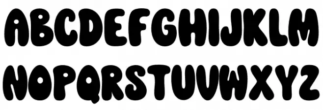 Vintage Avocado Schriftart Groß