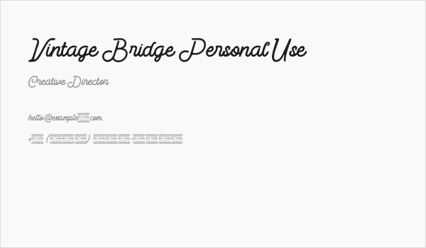 Vintage Bridge Personal Use Business Card