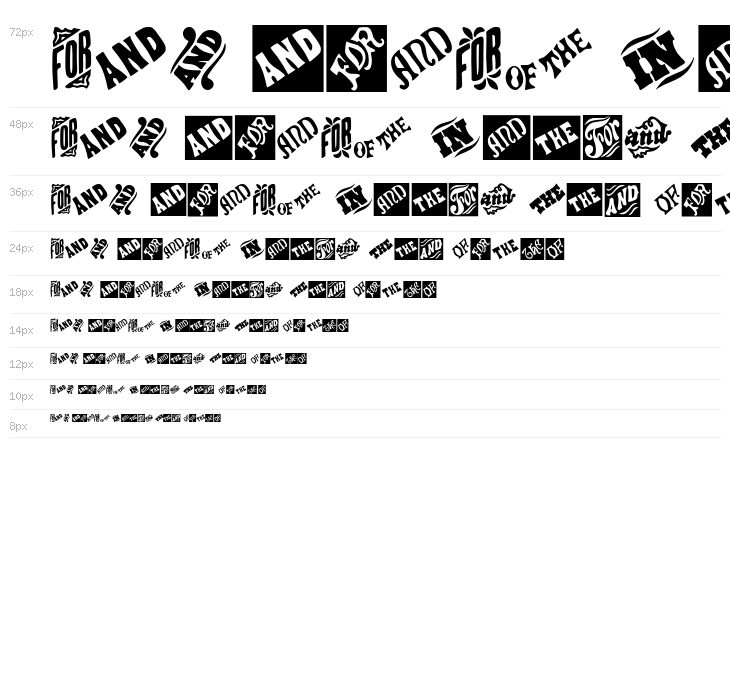 Vintage Catchwords Waterfall