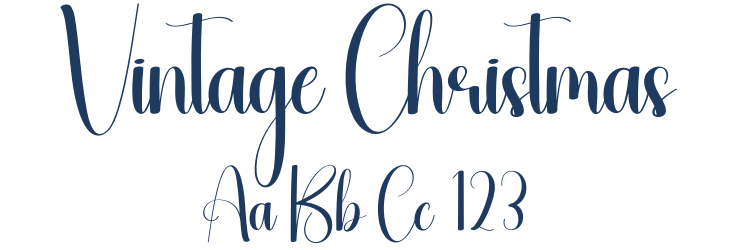 Vintage Christmas Font Preview