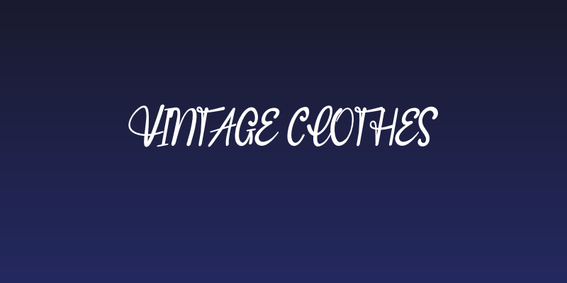 Vintage Clothes Social Header