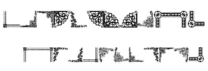 Vintage Decorative Corners 10 Font LOWERCASE