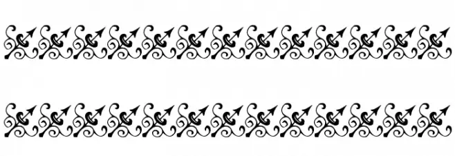 Vintage Decorative Corners 11 خط أحرف كبيرة