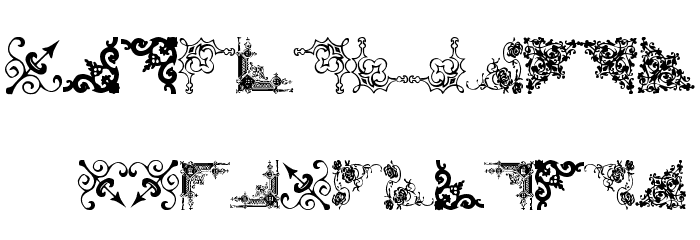 Vintage Decorative Corners 11 Polices MINUSCULES