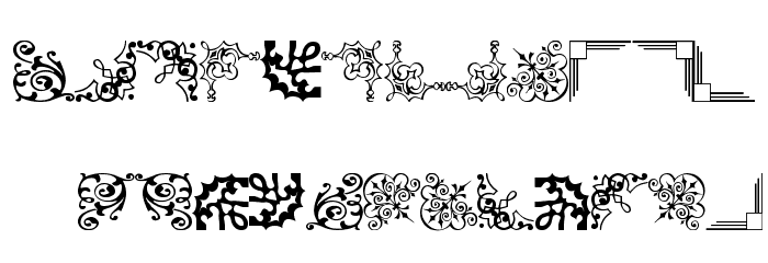 Vintage Decorative Corners 12 Font LOWERCASE
